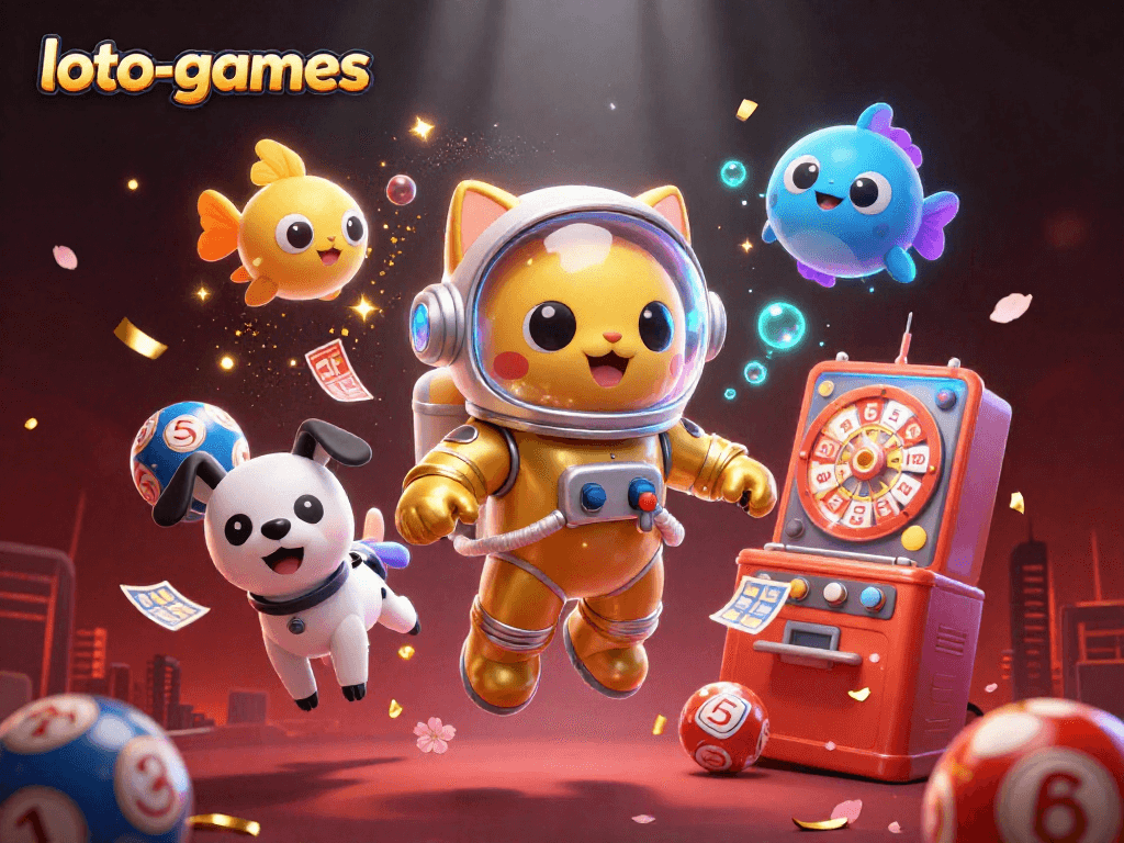 Experience loto-games with vibrant lottery elements in an ultra-detailed 3D scene.