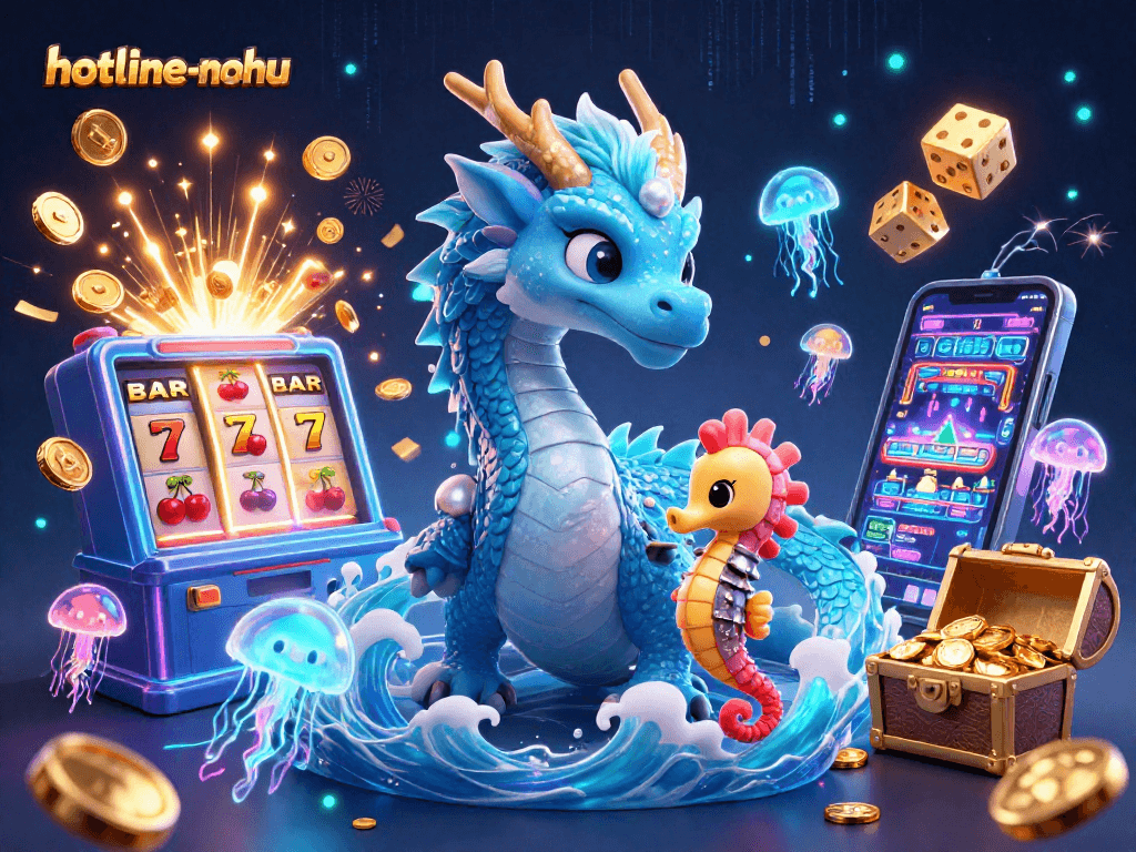 Experience the excitement of hotline-nohu with vibrant characters, dynamic casino elements, and neon energy.