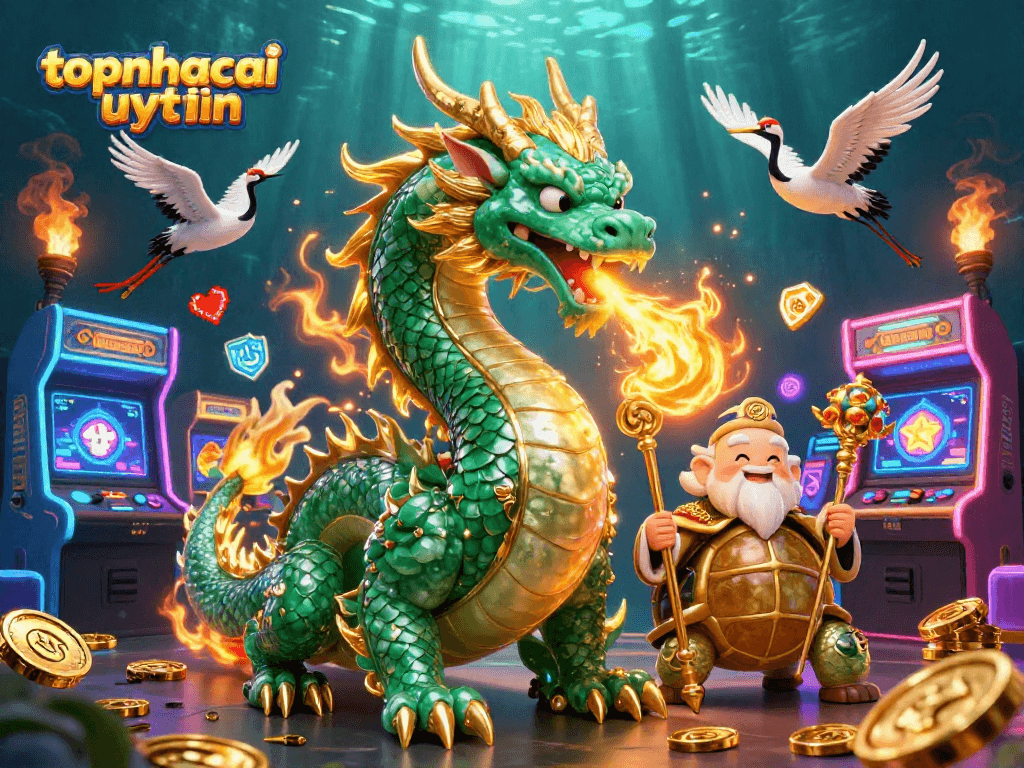 Experience the thrilling game dynamics of topnhacaiuytinn with a vibrant casino illustration.
