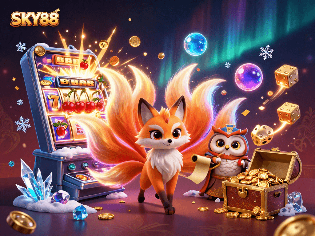 Engage with thrilling slots at SKY88 featuring a vibrant fox spirit and liberating jackpot wins.