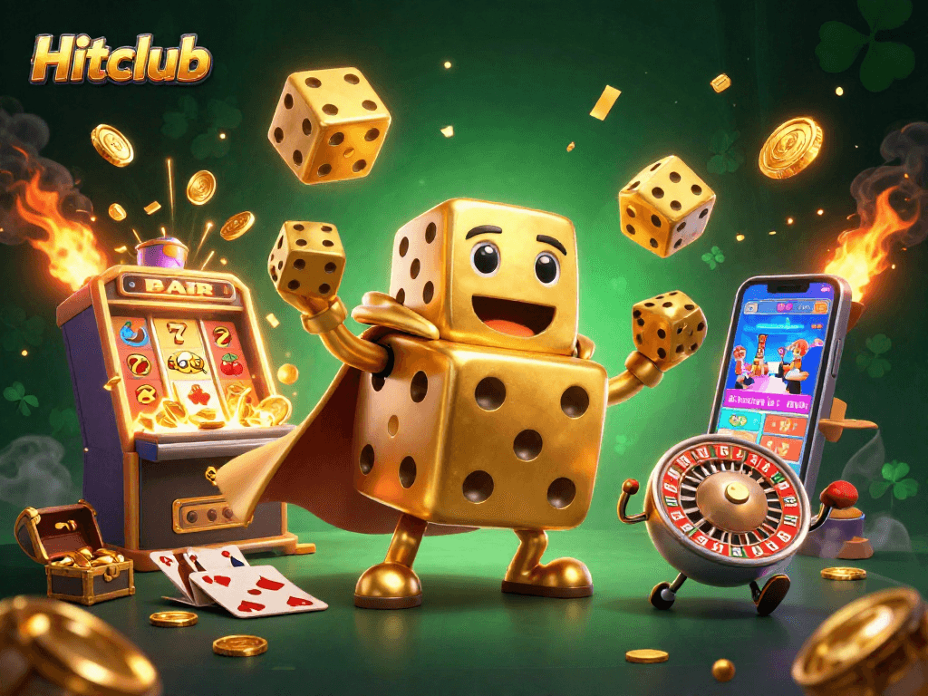 Experience thrilling wins at Hitclub with dynamic 3D casino elements and golden dice action!