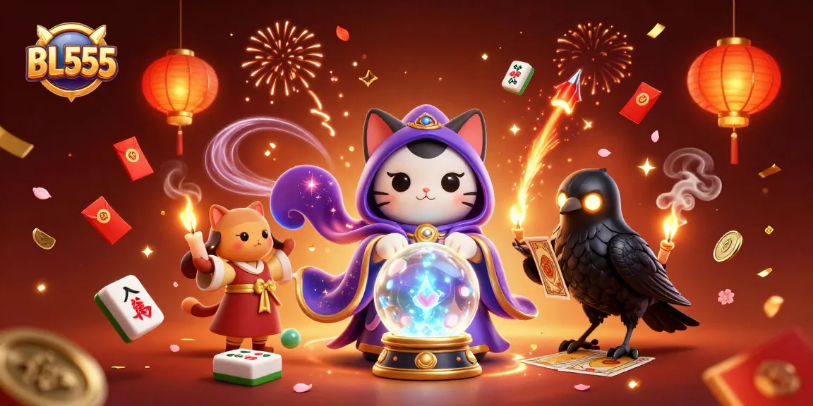 Engage with the vibrant world of BL555 featuring mystical characters and dynamic casino elements.
