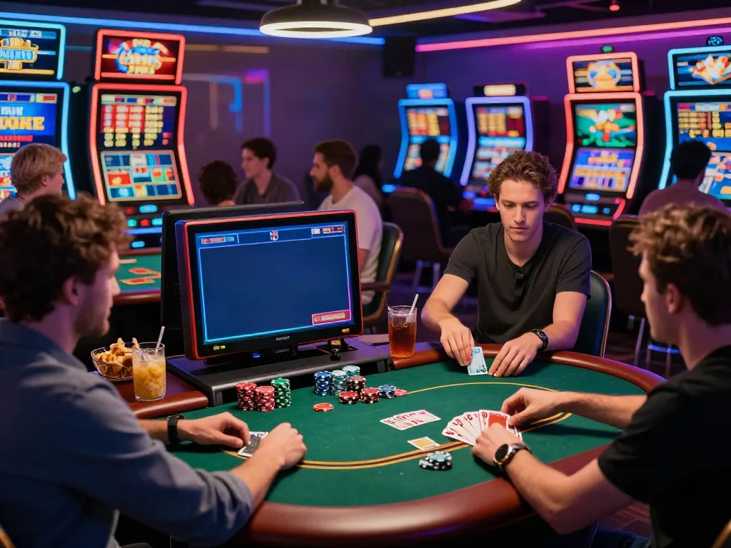 Online gaming environment at TX88 with players enjoying casino games and vibrant graphics.