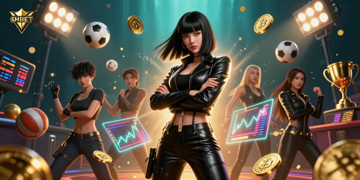 Bet on exciting games with SHBET's stunning visual of an Asian woman amidst vibrant casino elements.