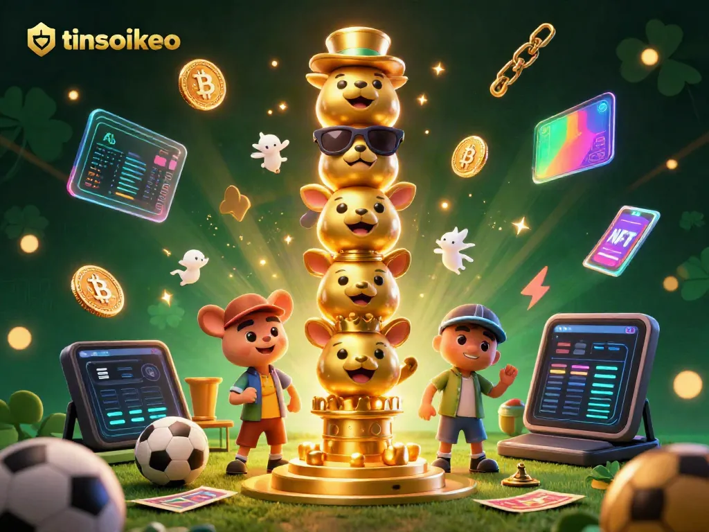 Visualize thrilling sports betting action with tinsoikeo and vibrant cartoon characters creating a dynamic casino feel.