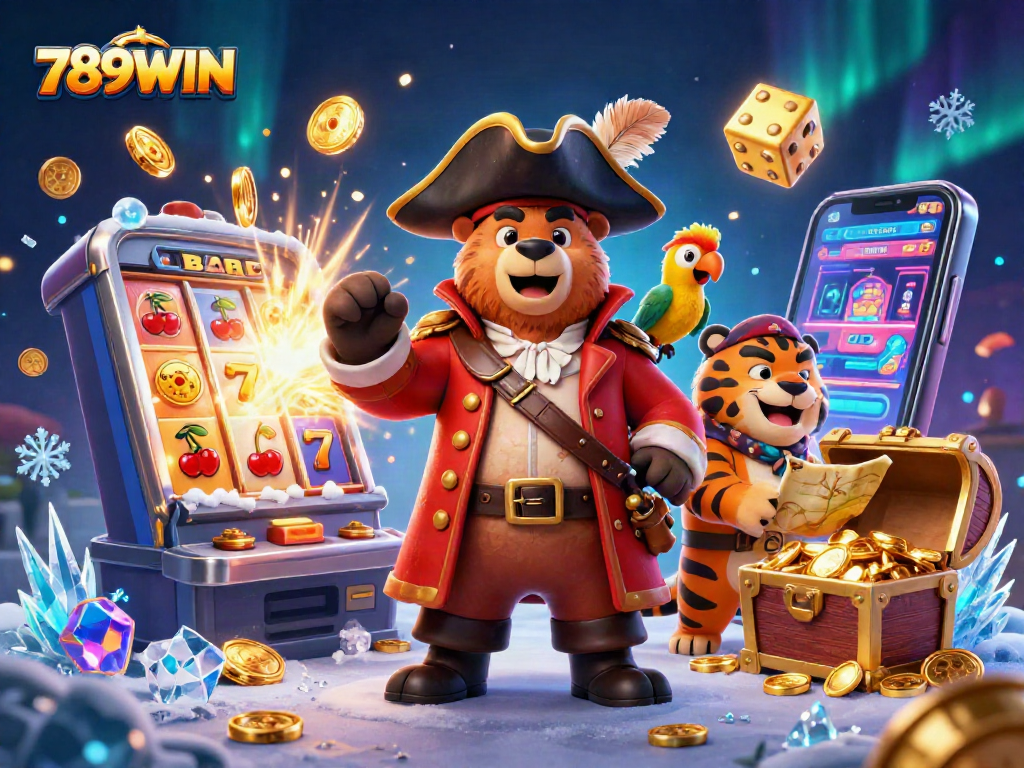 Engage in thrilling casino action with 789WIN, featuring vibrant characters and jackpot excitement.