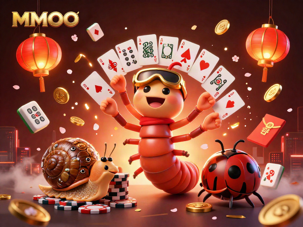 Experience the thrill of MMOO with a vibrant casino scene featuring unique characters and game elements.