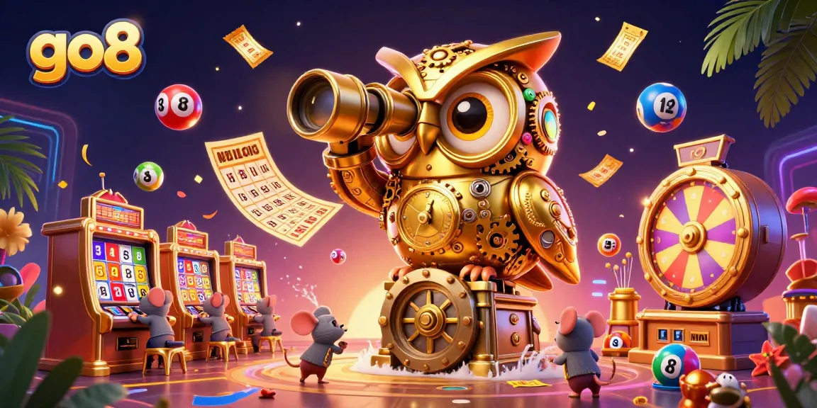 Go8's captivating gaming world showcases a dynamic appearance of colorful elements attracting players.