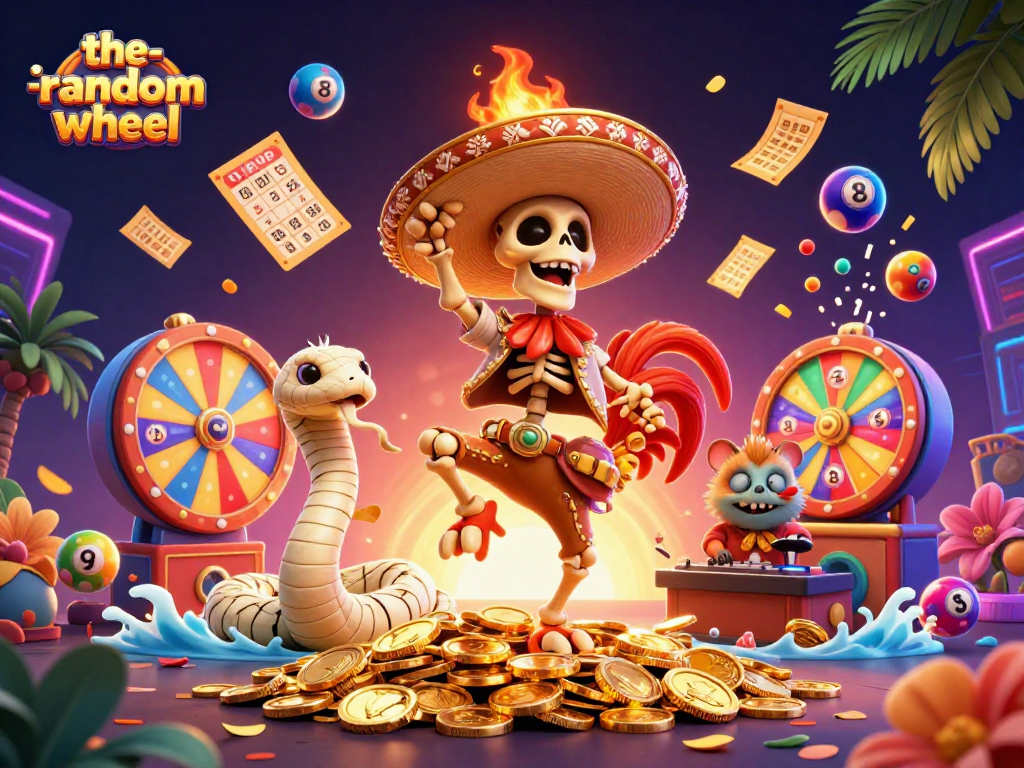 Spin the-random-wheel for exciting rewards amidst a vibrant casino celebration.
