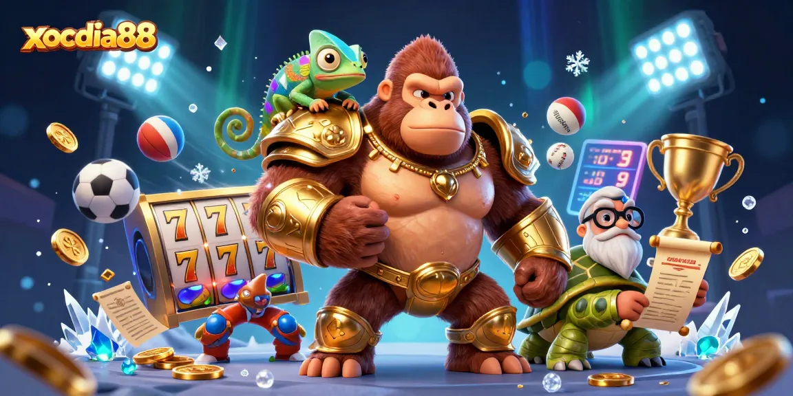 xocdia88 showcases an exciting gambling scene with characters and vibrant casino elements