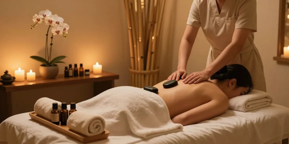 "Relaxation at RR88 spa, client indulging in a rejuvenating massage therapy."