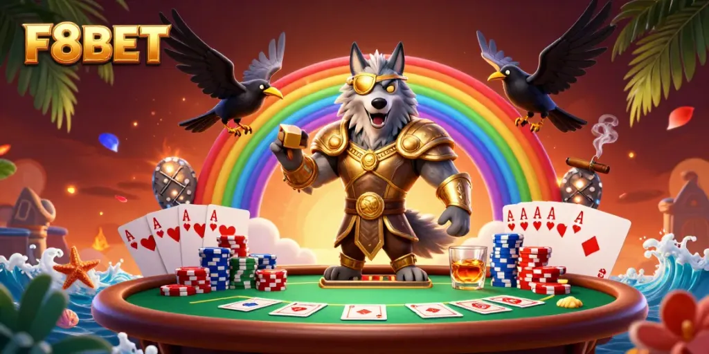Engage with the vibrant energy of F8BET through dynamic 3D characters and casino scenes.