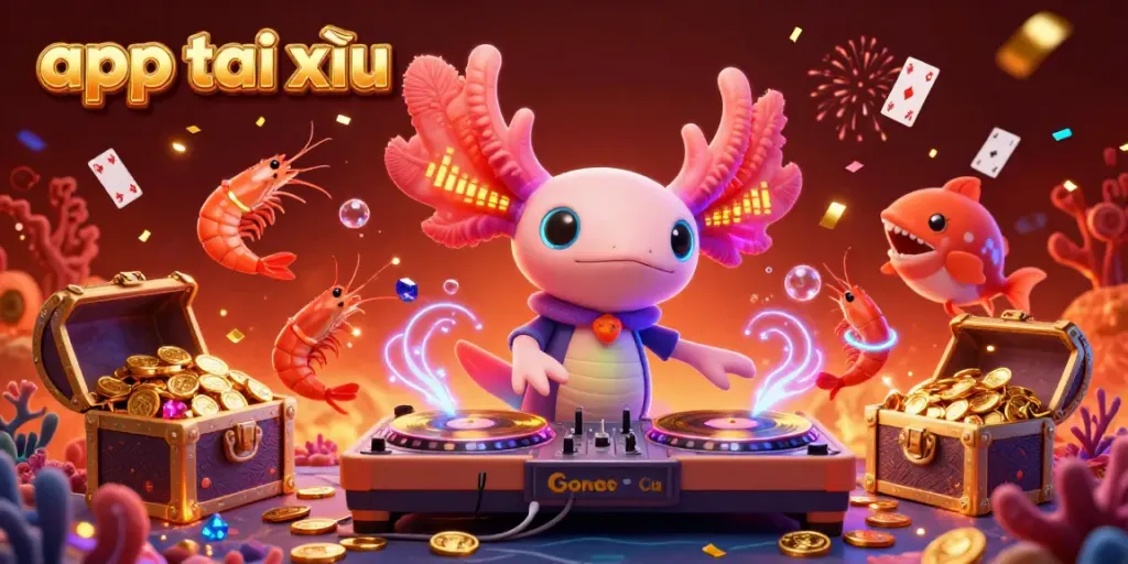 Experience the exciting app tài xỉu with vibrant underwater gaming elements in a dynamic scene.