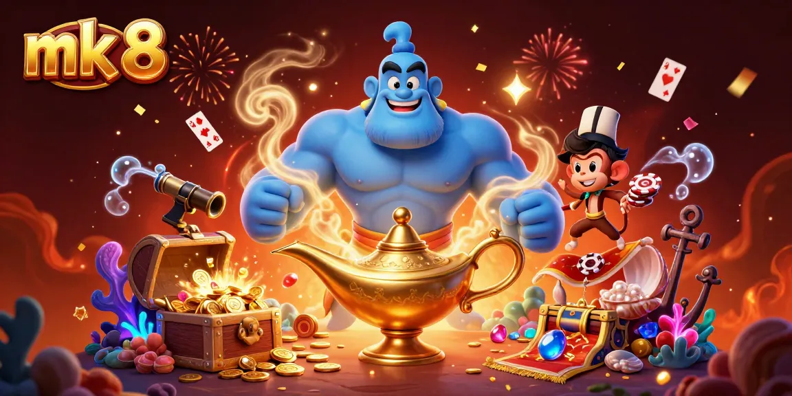 Win big at mk 8 with an exciting magical gambling adventure featuring ocean treasures and magical elements.