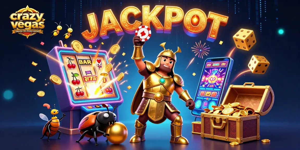 Join the fun with crazyvegas aussie real money casinos, featuring an epic victory scene with a hercules beetle!