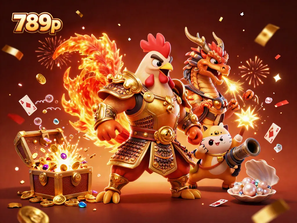 Experience thrilling gaming excitement with 789p's vibrant scene featuring fantasy characters and treasure.