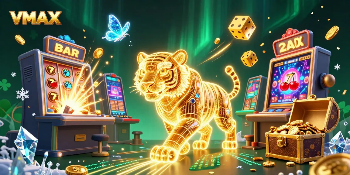 Experience VMAX thrills as the golden tiger and holographic butterflies dance through a dynamic casino.