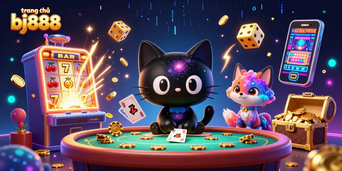 Experience the excitement of gambling with the trang chủ bj888 dynamic casino scene showcasing vibrant characters and game elements.