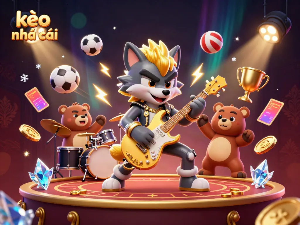 Experience the thrill of kèo nhà cái with animated characters delivering exciting sports betting action.