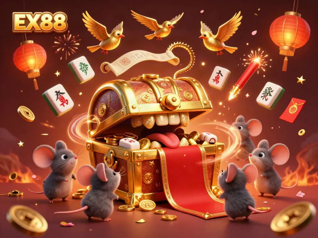 Spin the reels and win with EX88 in this vibrant, ultra-detailed casino-themed illustration.