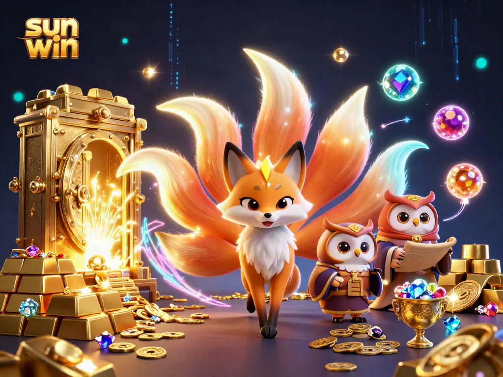 Experience thrilling gameplay and stunning visuals with Sun Win's vibrant 3D casino scene.