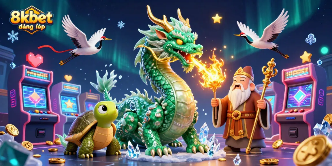 Engage with 8xbet đăng nhập through a vibrant 3D digital casino scene featuring enchanting characters and gaming elements.