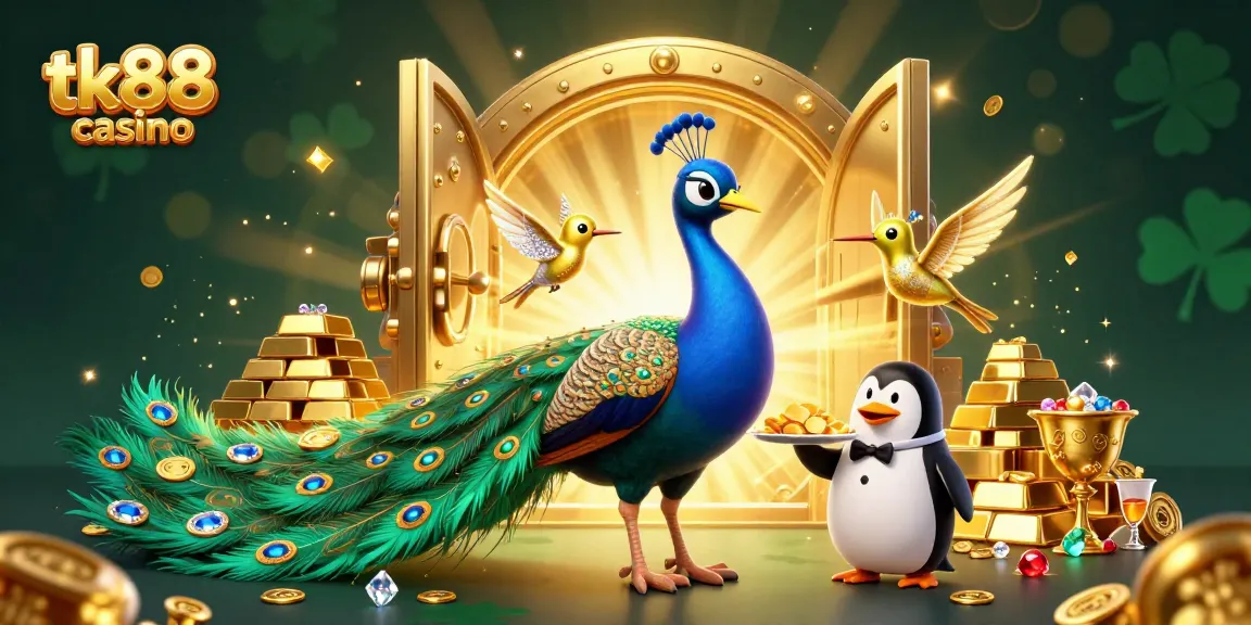 Play exciting games at tk88 casino with vibrant visuals and captivating characters in a rich environment.