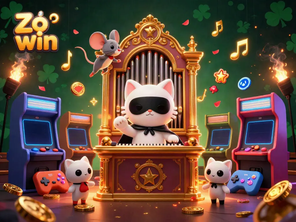 Experience the excitement of Zo win with a vibrant 3D casino scene featuring lucky elements and engaging characters.