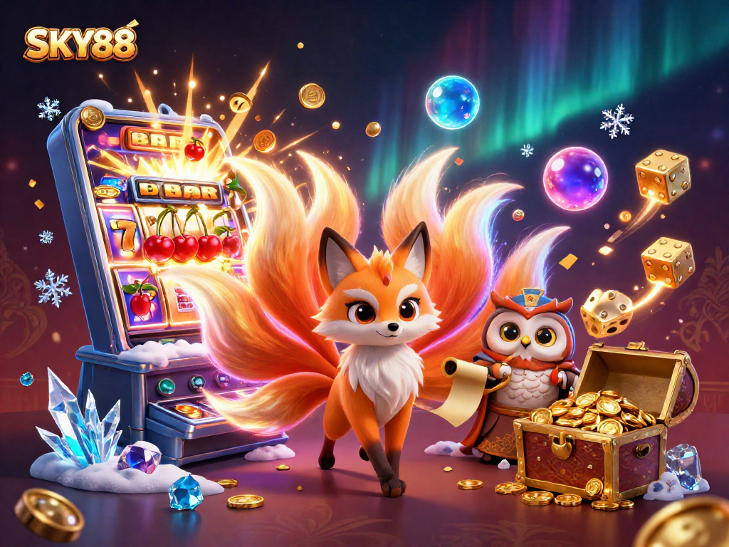 Engage with thrilling slots at SKY88 featuring a vibrant fox spirit and liberating jackpot wins.