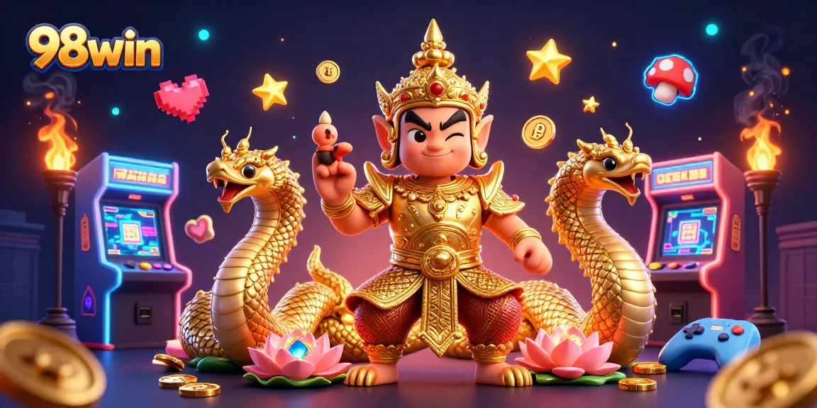 Experience thrilling play at 98win with vibrant 3D characters and dynamic gaming elements.
