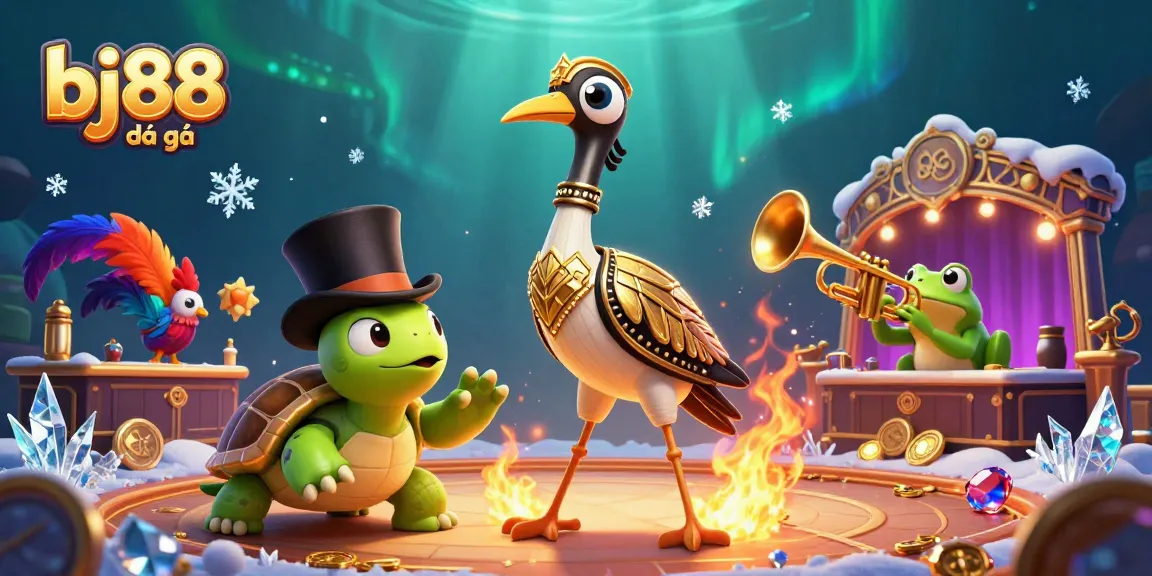 Engage in the thrilling world of bj88 đá gà with vibrant characters and dynamic cockfighting elements.