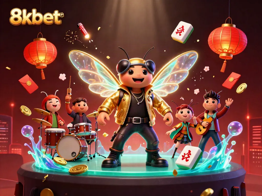 Win big with 8xbet com in this vibrant casino-themed rock star scene. Experience thrilling gaming action!