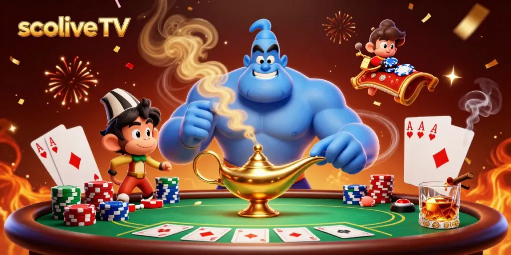 Win big with socolive TV while enjoying immersive poker scenes and vibrant casino elements.