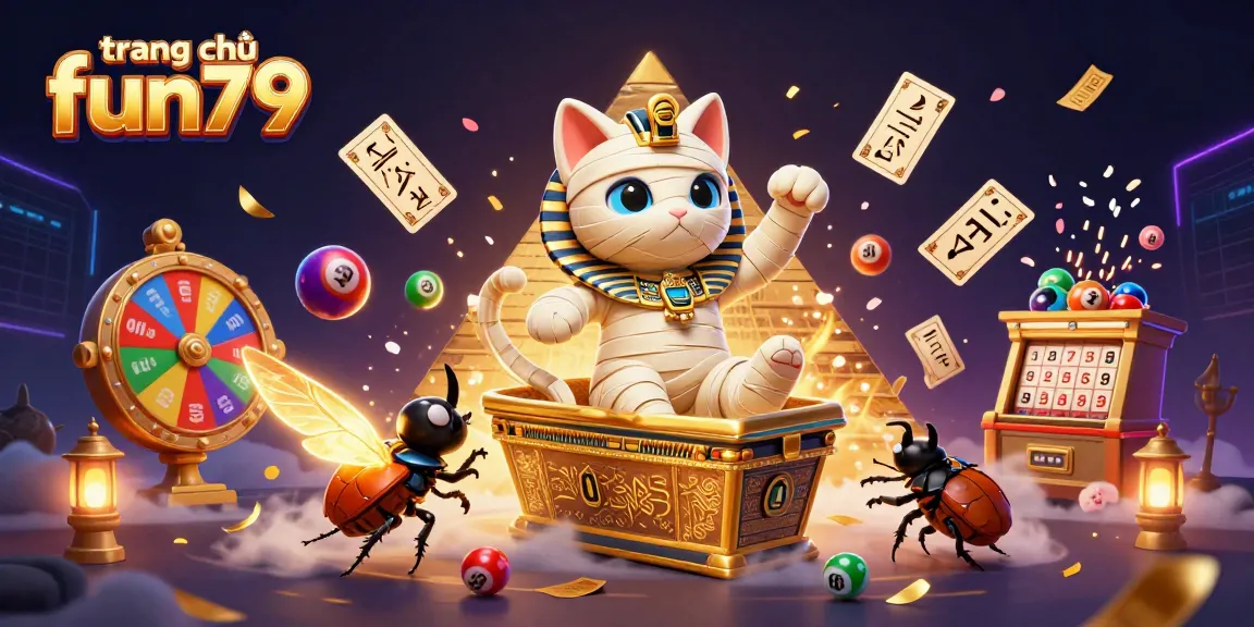 Engage with the vibrant scene of trang chủ fun79 illustrating a lively pyramid casino with dynamic characters and thrilling gaming elements.