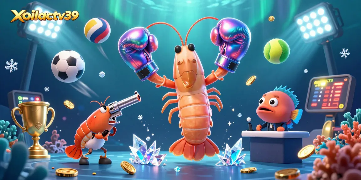 Engage in sports betting with xoilactv39, showcasing vibrant action in a packed 3D scene.