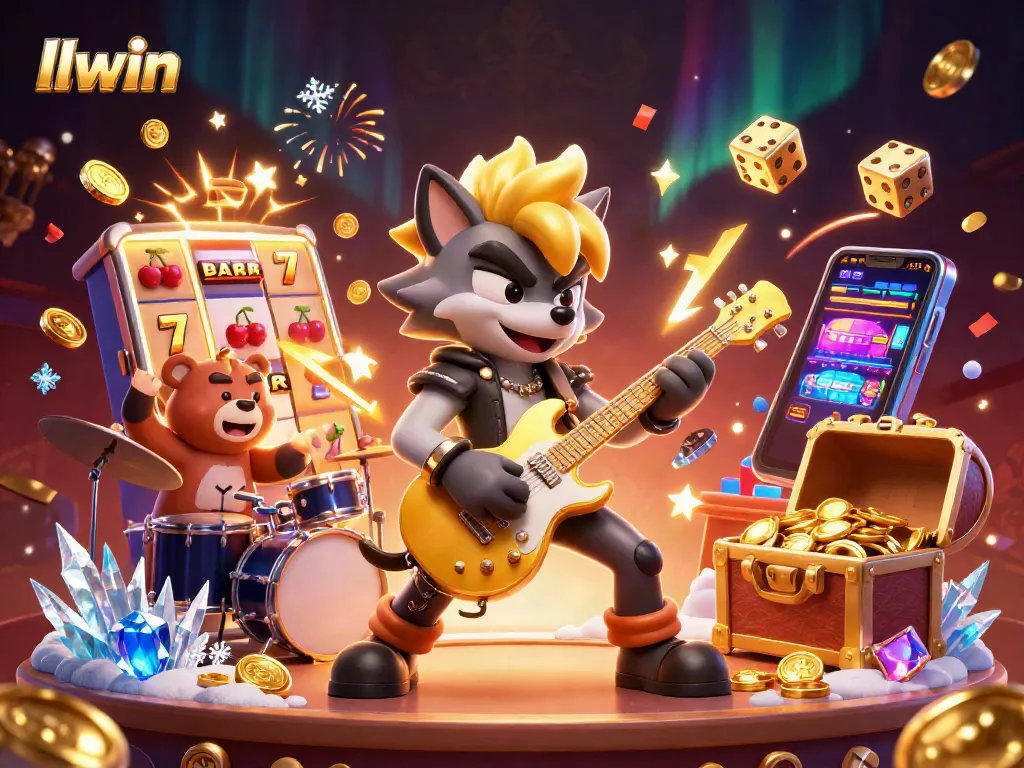 Experience thrilling moments at llwin with an electrifying casino vibe, showcasing a colorful jackpot scene.