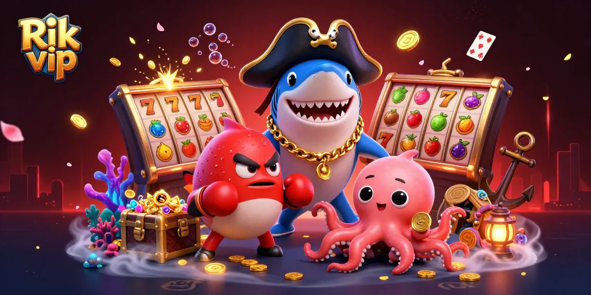 Engage with iconic slot games at Rik vip as colorful characters celebrate wins with gold coins.
