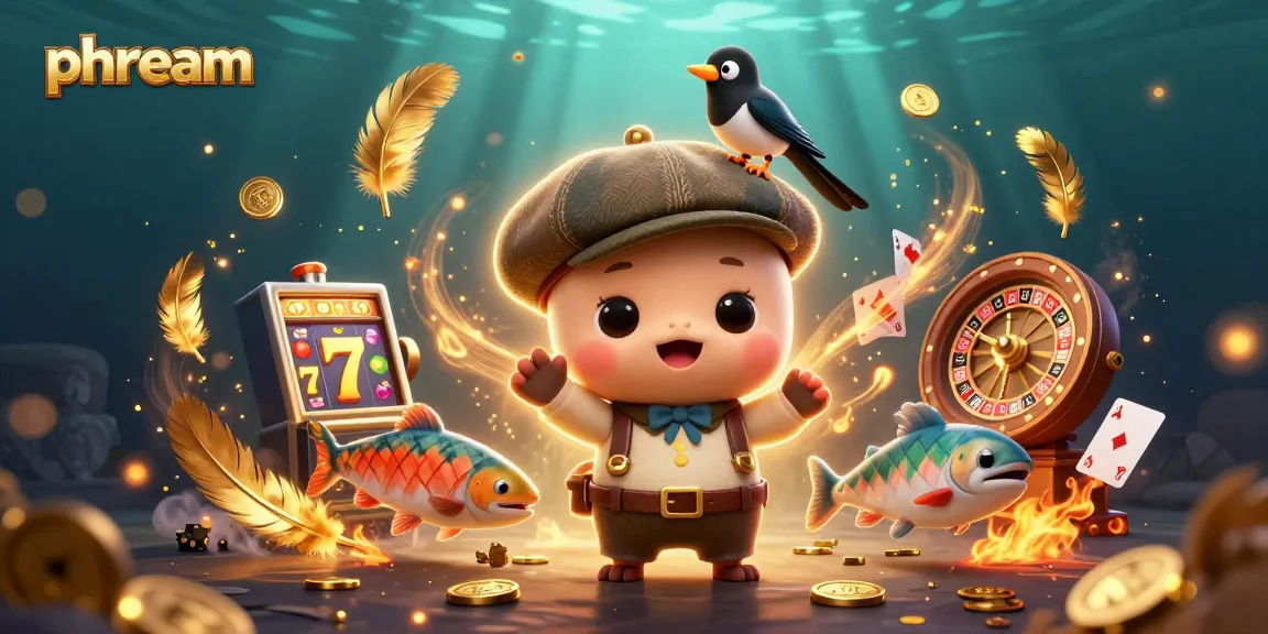 Experience phdream with captivating 3D casino adventure featuring playful Nessie and gaming symbols.