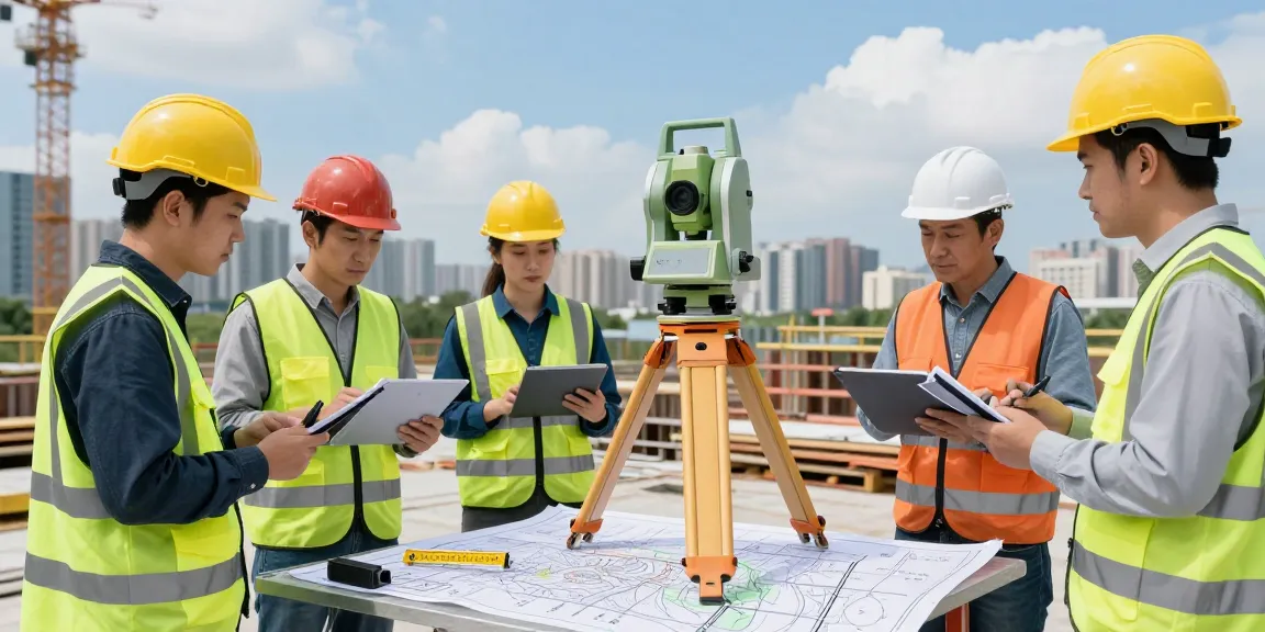 Measured Building Surveys london & Surrey & Sussex conducted by surveyors using advanced equipment on a construction site.