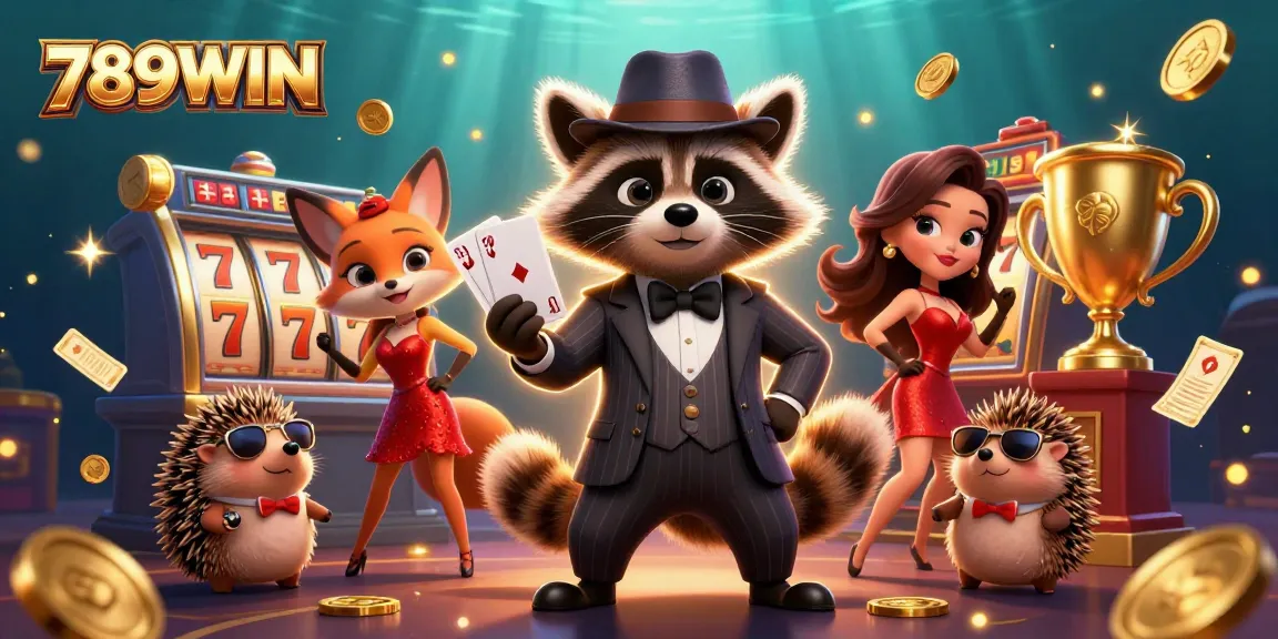 Experience thrilling jackpots with 789WIN in an ultra-detailed 3D casino illustration of dynamic gameplay.