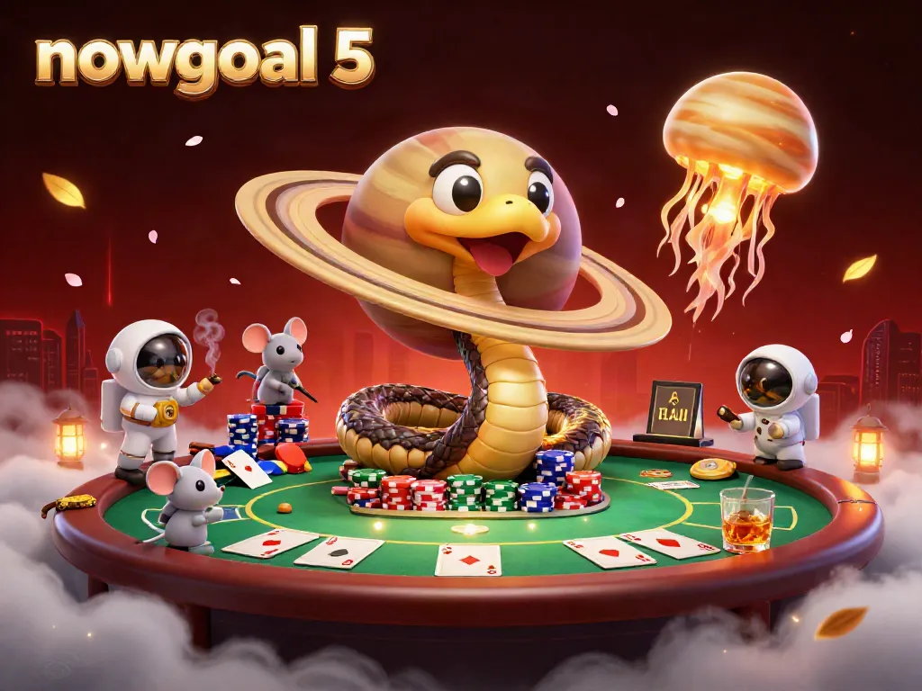 Experience the thrill of nowgoal 5 as astronaut mice place bets on a cosmic roulette with a golden jellyfish dealer.