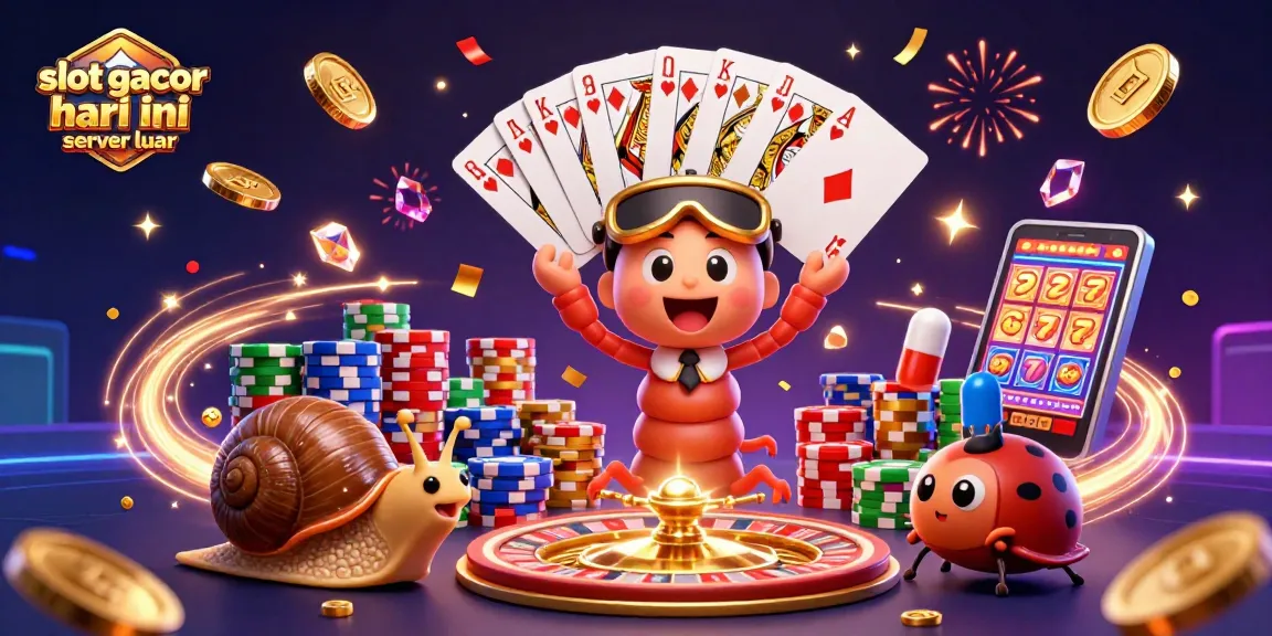 Experience slot gacor hari ini server luar with our vibrant 3D cartoon casino illustration full of excitement and winning potential.