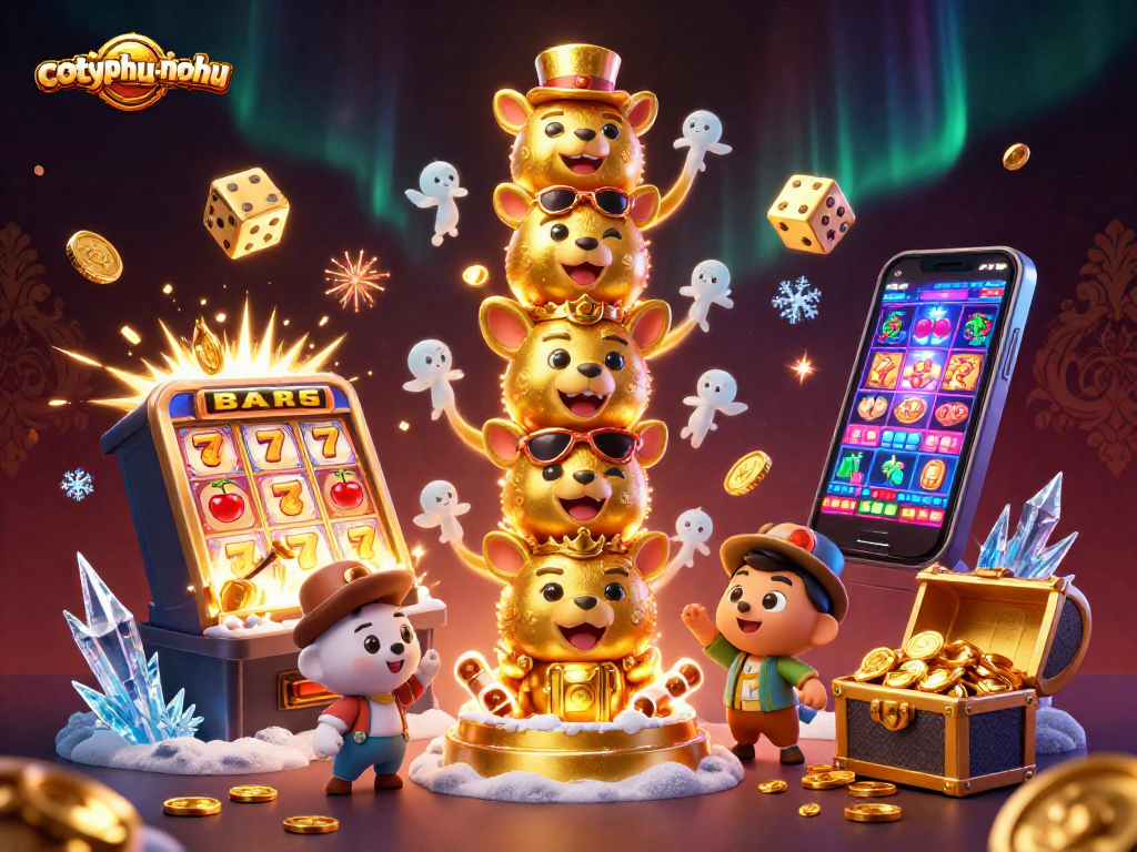 Cotyphu-nohu ignites excitement with a vibrant scene of casino game elements and characters.