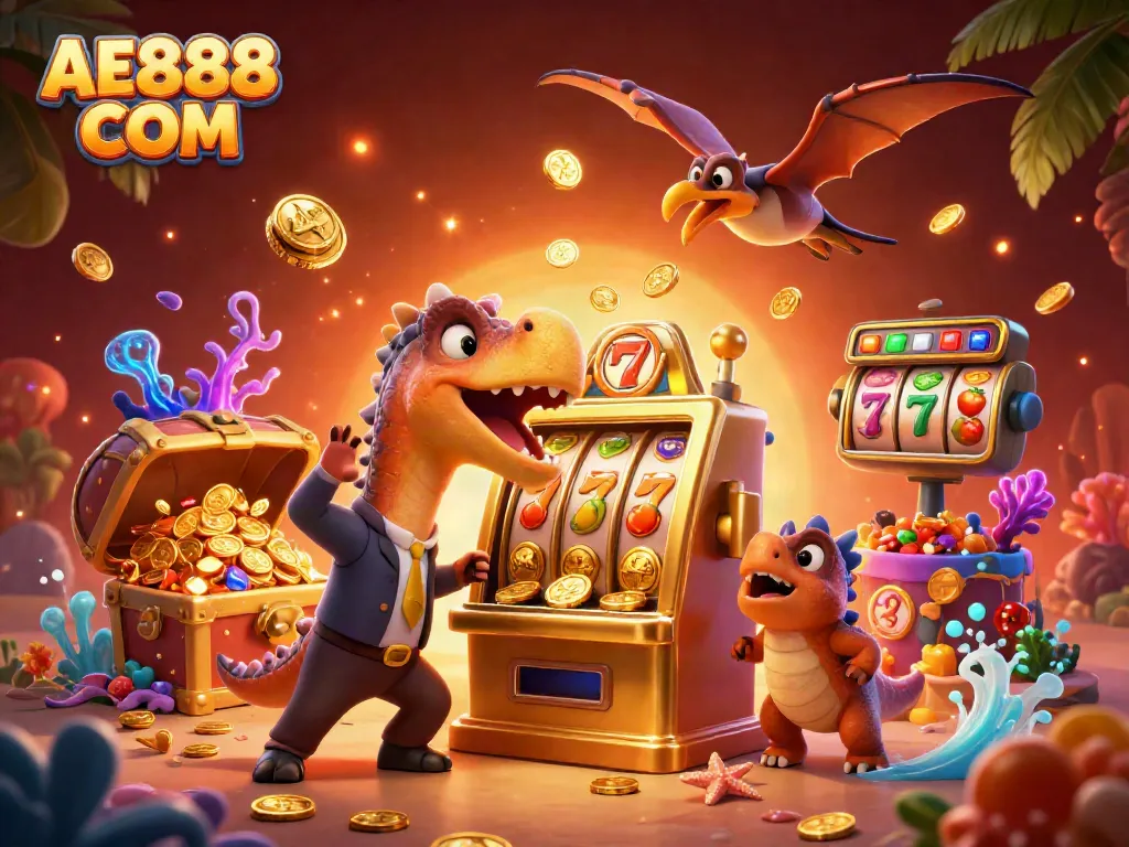 Experience the excitement of AE888 COM with dynamic casino characters and jackpot action!