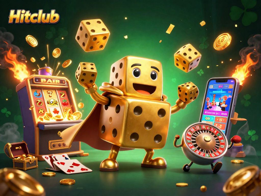 Experience thrilling wins at Hitclub with dynamic 3D casino elements and golden dice action!