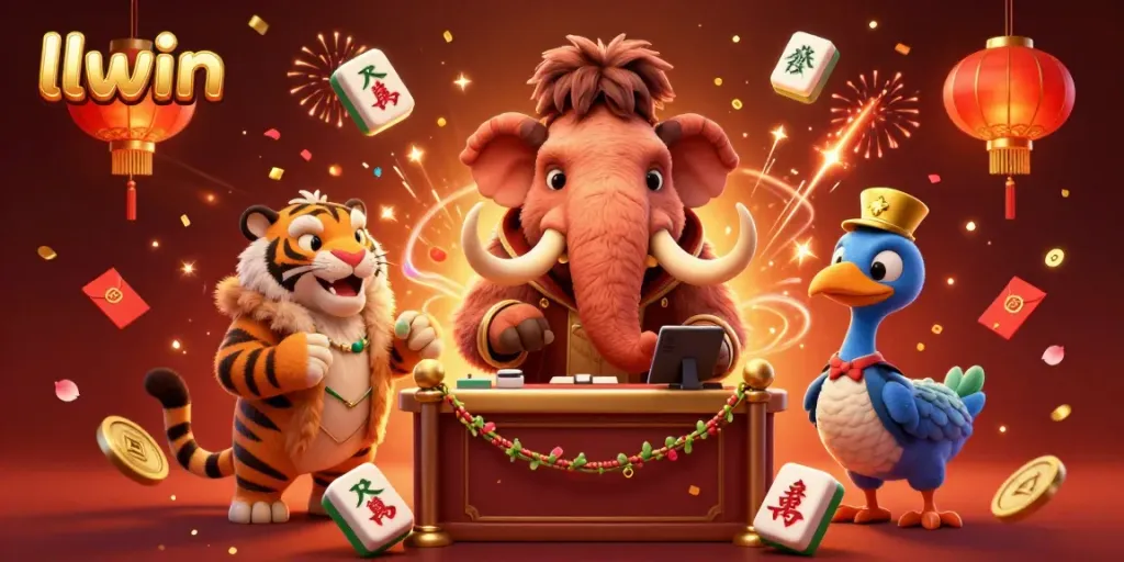 llwin creates an engaging casino atmosphere with a mammoth bouncer, saber-tooth guest, and dynamic game elements.