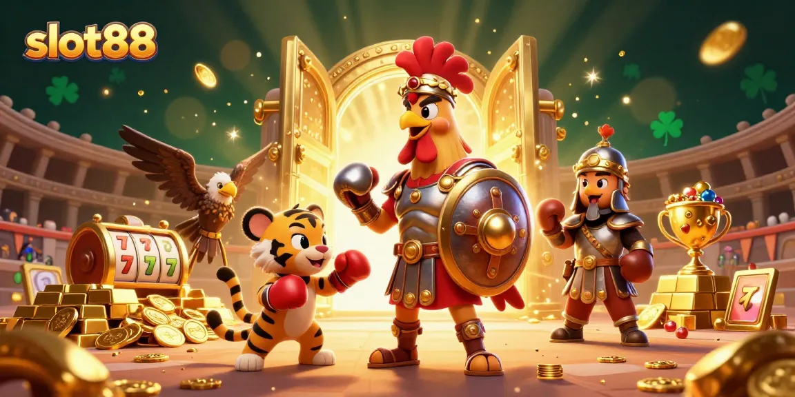 Experience slot88 action with a jubilant rooster gladiator, treasure vaults, and stunning gemstones.