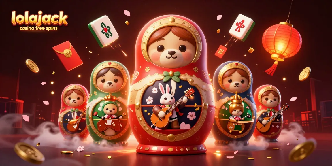 Experience the excitement at lolajack casino free spins with vibrant 3D casino elements and characters.