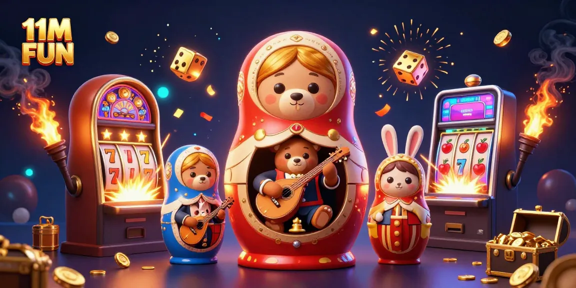Experience thrilling wins with 11M FUN at a vibrant casino scene featuring dynamic slot elements.