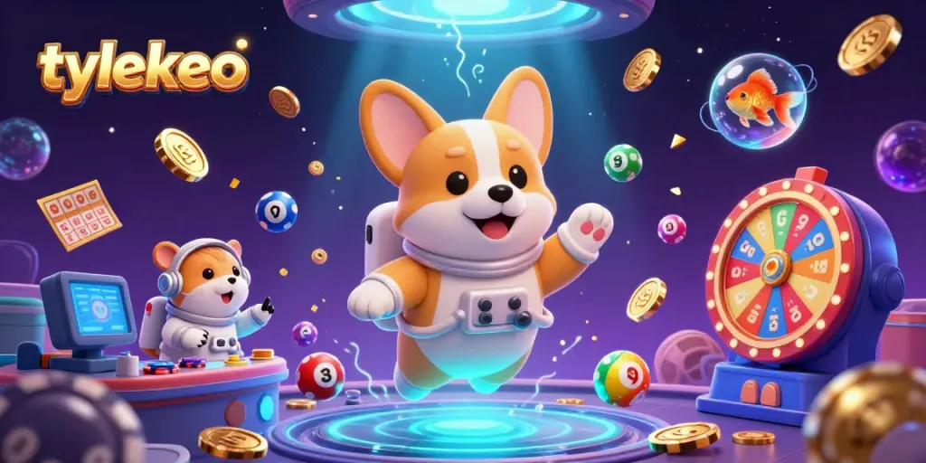 Engage with the thrill of gambling at tylekeo's vibrant space-themed casino.